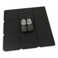 Gumová protiúnavová rohož FLOMA Diamond Plate Tile - délka 91 cm, šířka 91 cm, výška 1,4 cm