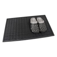 Gumová venkovní čistící vstupní rohož FLOMA Bamboo - délka 45 cm, šířka 75 cm a výška 1 cm