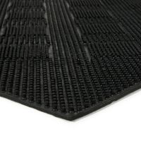 Gumová čistící venkovní vstupní rohož FLOMA Squares - délka 45 cm, šířka 75 cm, výška 0,7 cm