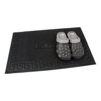Gumová čisticí venkovní vstupní rohož FLOMA Welcome - Deco - délka 45 cm, šířka 75 cm, výška 0,6 cm