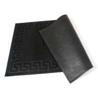 Gumová čisticí venkovní vstupní rohož FLOMA Welcome - Deco - délka 45 cm, šířka 75 cm, výška 0,6 cm