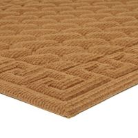 Hnědá textilní venkovní čisticí vstupní rohož FLOMA Bricks - Deco - délka 45 cm, šířka 75 cm, výška 1 cm
