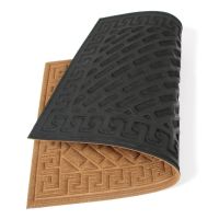 Hnědá textilní venkovní čisticí vstupní rohož FLOMA Bricks - Deco - délka 45 cm, šířka 75 cm, výška 1 cm