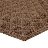 Hnědá textilní venkovní čistící vstupní rohož FLOMA Bricks - Squares - délka 45 cm, šířka 75 cm, výška 1 cm