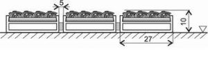 Hliníková textilní vstupní rohož FLOMA Alu Low - délka 100 cm, šířka 100 cm, výška 1 cm