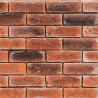 Vzorek - Cihlový obklad se spárou MIRAMAR 1 červená retro 255/70/25mm beton (1 ks) Steinblau