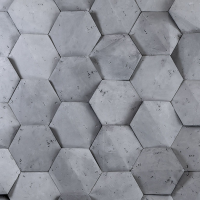 Vzorek - Steinblau Kamenný obklad PLAYA HEXAGON 3D šedá 205/375/175/20mm beton (1 ks)
