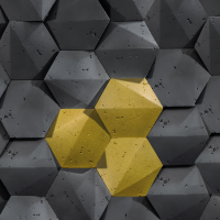 Vzorek - Steinblau Kamenný obklad PLAYA HEXAGON 3D šedá 205/375/175/20mm beton (1 ks)