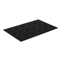 Černá textilní gumová čistící vstupní rohož FLOMA Parquet - délka 60 cm, šířka 90 cm a výška 1,1 cm