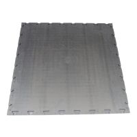 Gumová EPDM průmyslová protiskluzová modulová podlahová deska FLOMA Coins (penízky) - délka 110 cm, šířka 110 cm, výška 2 cm