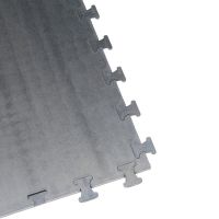 Gumová EPDM průmyslová protiskluzová modulová podlahová deska FLOMA Coins (penízky) - délka 110 cm, šířka 110 cm, výška 2 cm