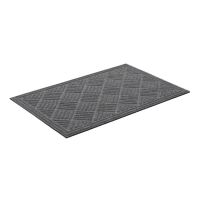 Šedá textilní gumová vstupní rohož FLOMA Parquet - délka 60 cm, šířka 90 cm, výška 1,1 cm