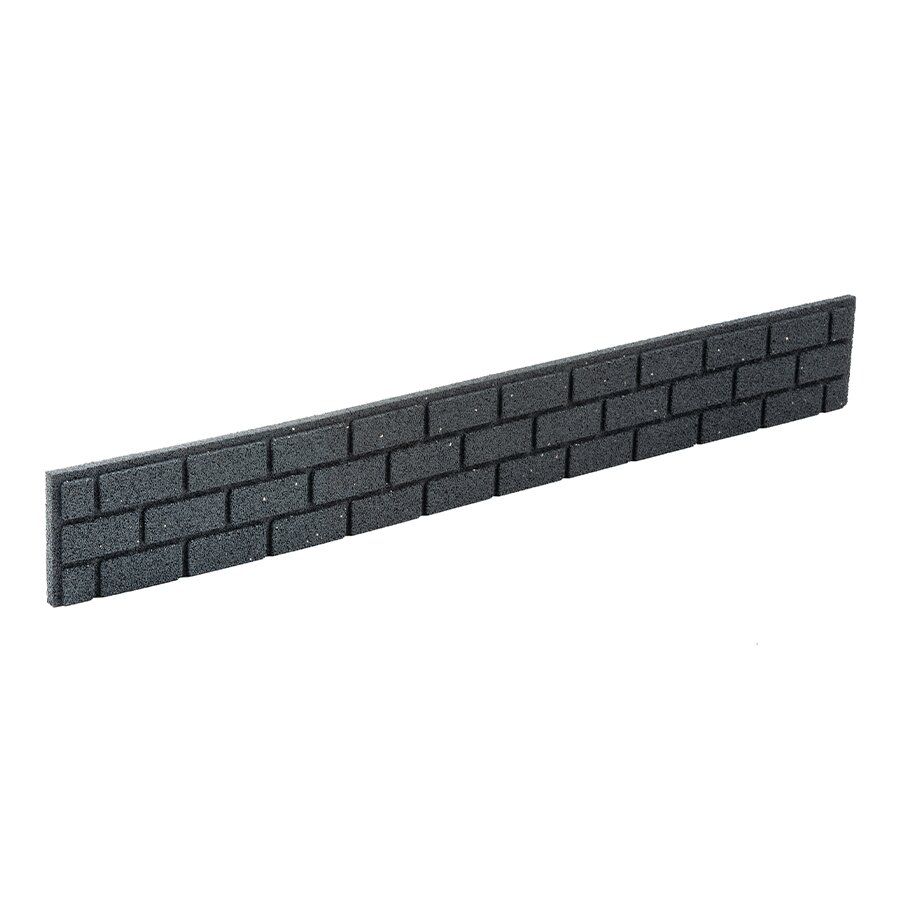 Šedý gumový zahradní obrubník FLOMA Bricks - délka 120 cm, šířka 2 cm, výška 9 cm