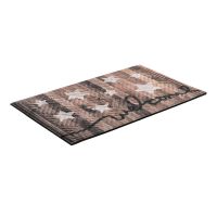 Textilní gumová vstupní rohož FLOMA Welcome Stars - délka 45 cm, šířka 75 cm, výška 1,1 cm