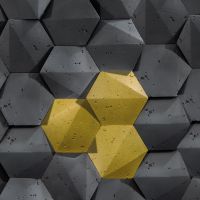 Vzorek - Steinblau Kamenný obklad PLAYA HEXAGON 3D šedá 205/375/175/20mm beton (1 ks)