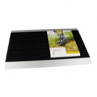 Antracitová venkovní čistící kartáčová vstupní rohož FLOMA Outline - délka 40 cm, šířka 60 cm, výška 2,2 cm