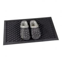 Gumová venkovní čisticí vstupní rohož FLOMA Simple - délka 30 cm, šířka 45 cm, výška 1 cm