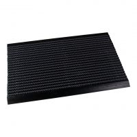Černá venkovní čisticí kartáčová vstupní rohož FLOMA Outline - délka 50 cm, šířka 80 cm, výška 2,2 cm
