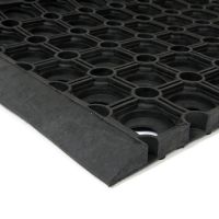 Gumová schodová rohož FLOMA Honeycomb Step - délka 25 cm, šířka 75 cm, výška 1,6 cm