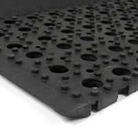 Gumová schodová rohož FLOMA Honeycomb Step - délka 25 cm, šířka 75 cm, výška 1,6 cm