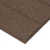Hnědá gumová terasová dlažba FLOMA Cobblestone - délka 40,5 cm, šířka 40,5 cm, výška 1,5 cm