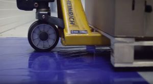Modrá lepící dezinfekční antibakteriální dekontaminační ESD rohož FLOMA Antibacterial Sticky Mat - délka 60 cm a šířka 90 cm - 30 listů