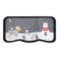 Plastový odkapávač na boty FLOMA Night Xmas Party - 38 x 75 x 2,1 cm