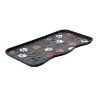 Plastový odkapávač na boty FLOMA Red Stamp Paw - délka 38 cm, šířka 75 cm, výška 2,1 cm