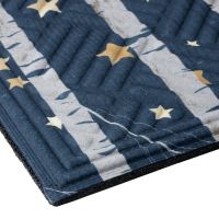 Textilní gumová vstupní rohož FLOMA Star & Birch - délka 45 cm, šířka 75 cm, výška 1,1 cm