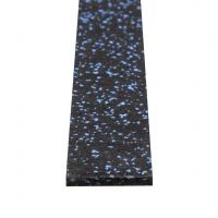 Černo-modrá gumová soklová podlahová lišta FLOMA FitFlo IceFlo - délka 200 cm, šířka 7 cm, tloušťka 0,8 cm