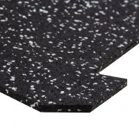 Černo-šedá gumová podlahová deska (puzzle - střed) FLOMA FitFlo SF1050 - délka 95,6 cm, šířka 95,6 cm, výška 1,6 cm