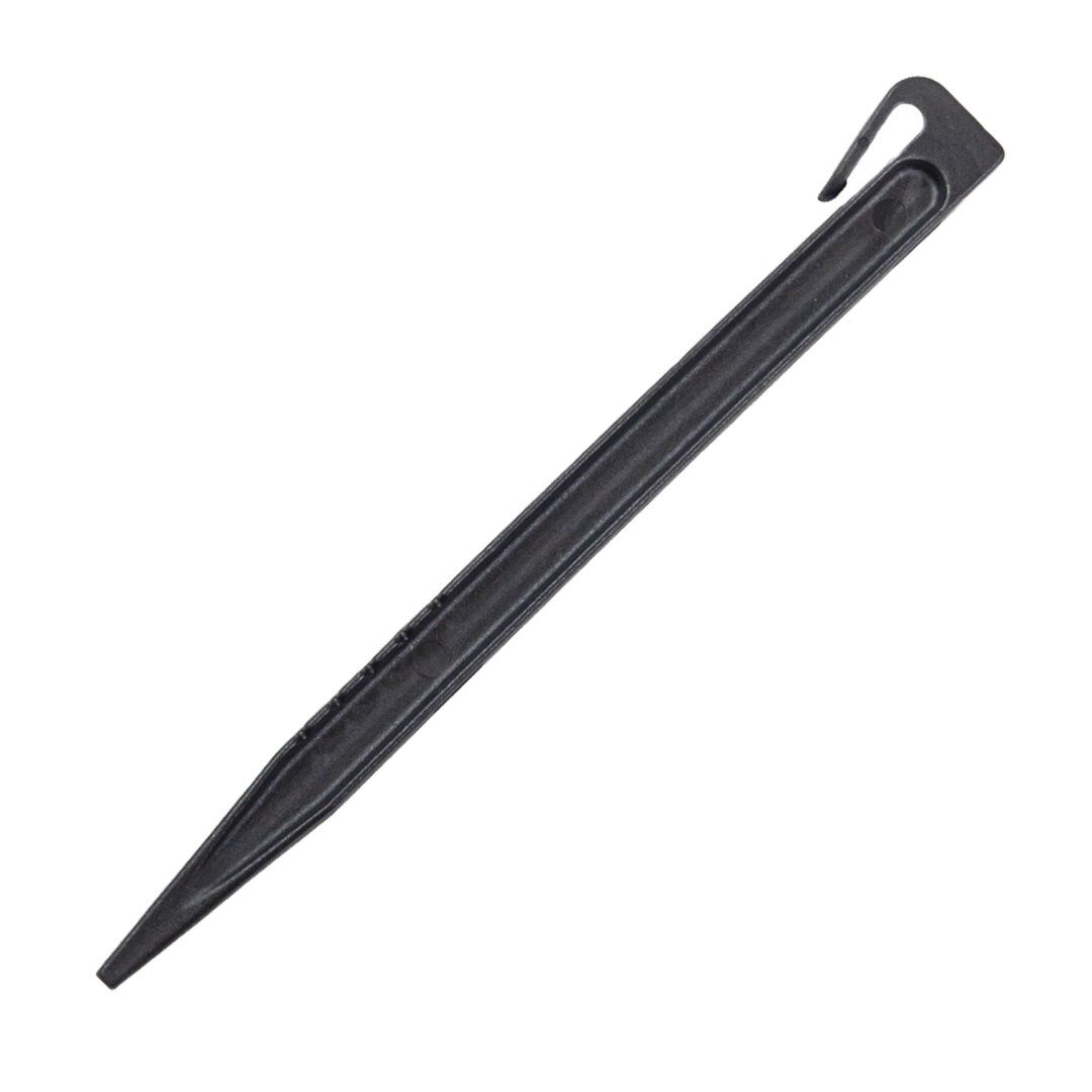 Černý plastový kotvicí hřeb - délka 26,5 cm - 12 ks