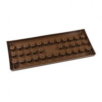 Hnědá plastová zatravňovací obdélníková dlažba - délka 60 cm, šířka 24,8 cm - 4 ks