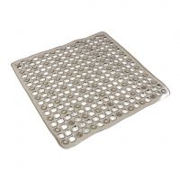 Béžová protiskluzová podložka do sprchy FLOMA - délka 54,5 cm, šířka 53,5 cm
