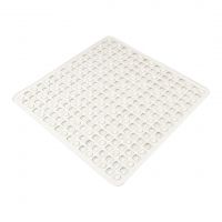 Bílá protiskluzová podložka do sprchy FLOMA - délka 54,5 cm, šířka 53,5 cm