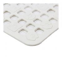 Bílá protiskluzová podložka do sprchy FLOMA - délka 54,5 cm, šířka 53,5 cm