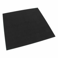 Černá gumová podlahová deska (puzzle - okraj) FLOMA FitFlo SF1050 - délka 47,8 cm, šířka 47,8 cm, výška 0,8 cm