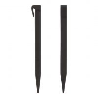 Černý plastový kotvící hřeb - délka 26,5 cm - 12 ks