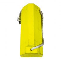 Žlutý plastový zakládací klín s lanem AC6820-LR - délka 50,5 cm, šířka 20 cm, výška 15 cm