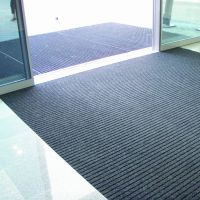 Černá kobercová čisticí zóna FLOMA Shakira - délka 100 cm, šířka 100 cm, výška 1,6 cm