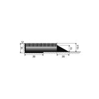 Černá kobercová čistící zóna FLOMA Catrine - délka 100 cm, šířka 100 cm, výška 1,35 cm