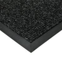 Černá textilní zátěžová vstupní rohož FLOMA Catrine - délka 50 cm, šířka 80 cm, výška 1,35 cm