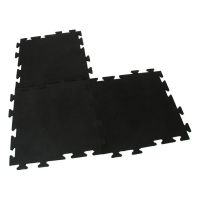 Gumová protiúnavová rohož FLOMA Flat Tile - délka 50 cm, šířka 50 cm, výška 0,8 cm