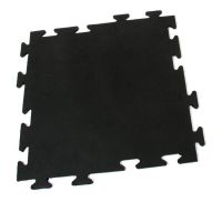 Gumová protiúnavová rohož FLOMA Flat Tile - 50 x 50 x 0,8 cm