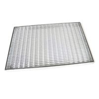 Kovová venkovní čistící vstupní rohož s rámem FLOMA Grid - délka 40 cm, šířka 60 cm, výška 3,3 cm