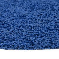 Modrá vinylová protiskluzová sprchová kulatá rohož FLOMA Spaghetti - průměr 54 cm, výška 1,2 cm