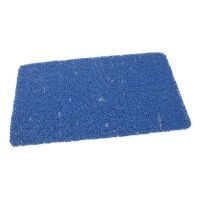 Modrá vinylová protiskluzová sprchová rohož FLOMA Spaghetti - délka 35 cm, šířka 59,5 cm, výška 1,2 cm