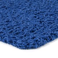 Modrá vinylová protiskluzová sprchová rohož FLOMA Spaghetti - délka 35 cm, šířka 59,5 cm, výška 1,2 cm