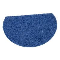 Modrá vinylová protiskluzová sprchová půlkruhová rohož FLOMA Spaghetti - délka 40 cm, šířka 59,5 cm, výška 1,2 cm
