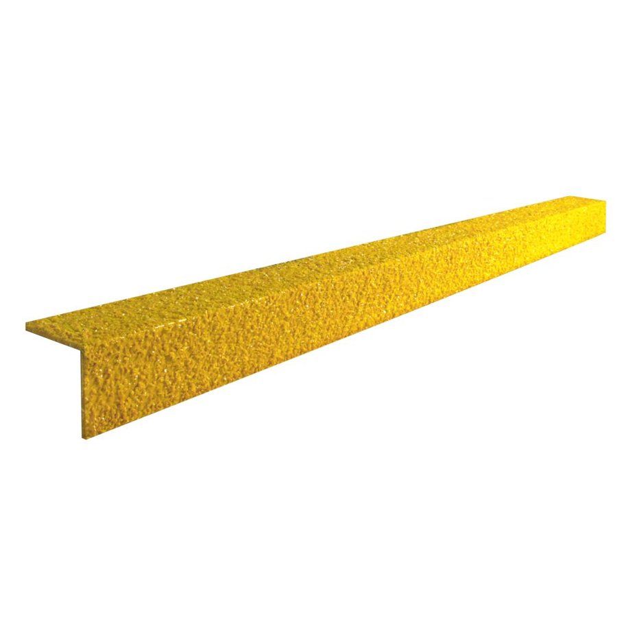 Žlutá karborundová schodová hrana - délka 100 cm, šířka 5,5 cm, výška 5,5 cm, tloušťka 0,5 cm F